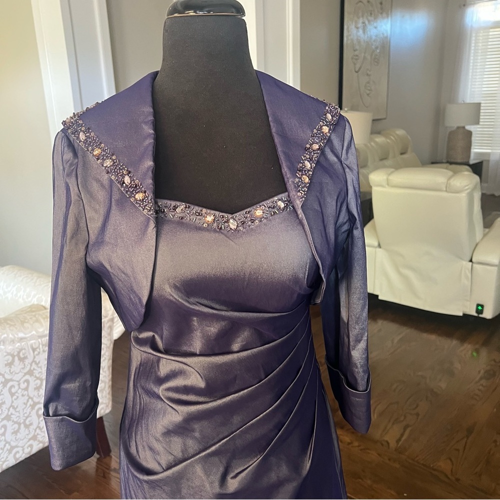 Ignite Evenings by Carol Lin Purple Formal Dress Size 10 - Picture 12 of 15